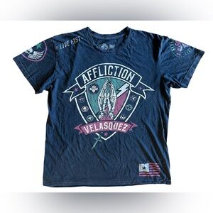 AFFLICTION x Cain Velasquez XXL T-Shirt UFC MMA Double Sided Graphic USA-Made